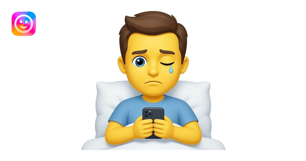 Yellow emoji face that looks tired with one eye open and one eye shut ...