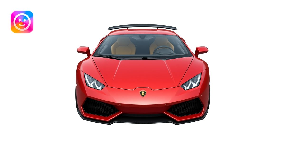 un lamborgini de color rojo emoji | AI Emoji Generator
