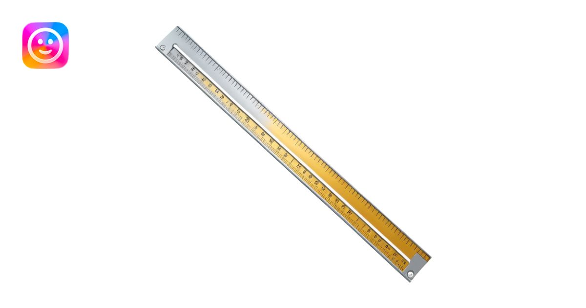growing ruler with extended marks emoji | AI Emoji Generator