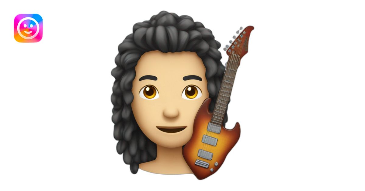 Guitare avatar face ange emoji | AI Emoji Generator