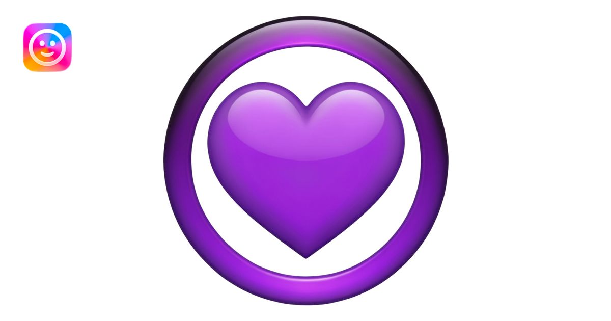 BLACK AND PURPLE HEART IN A CIRCLE emoji | AI Emoji Generator