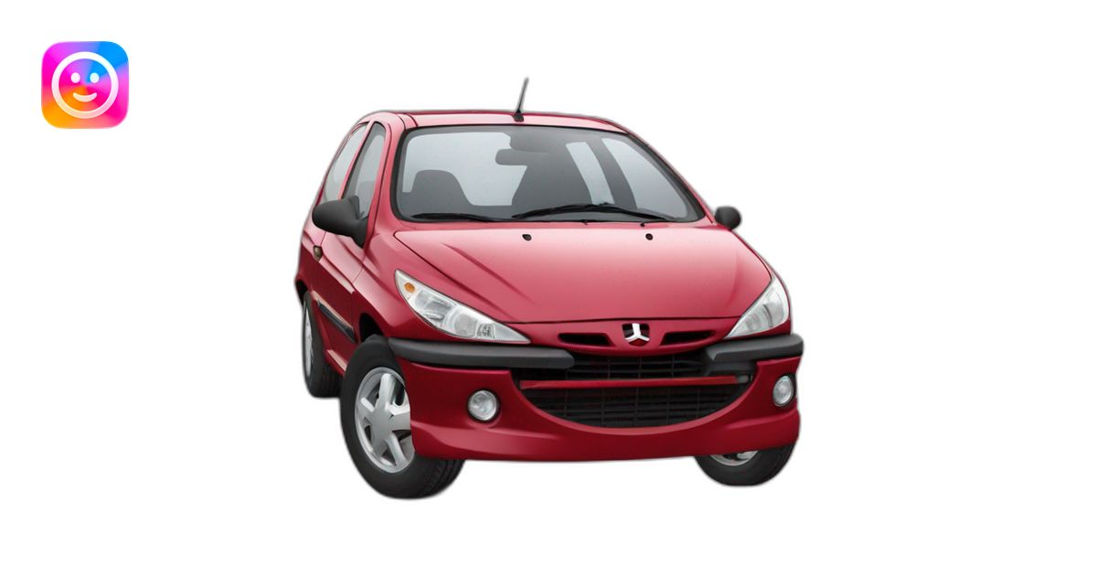 bordeaux-peugeot-206-front-bumper-crash emoji | AI Emoji Generator