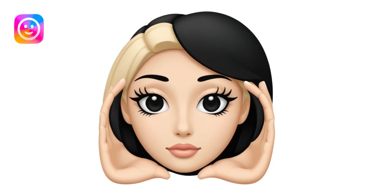 Símbolo estética e cosmética preto emoji | AI Emoji Generator
