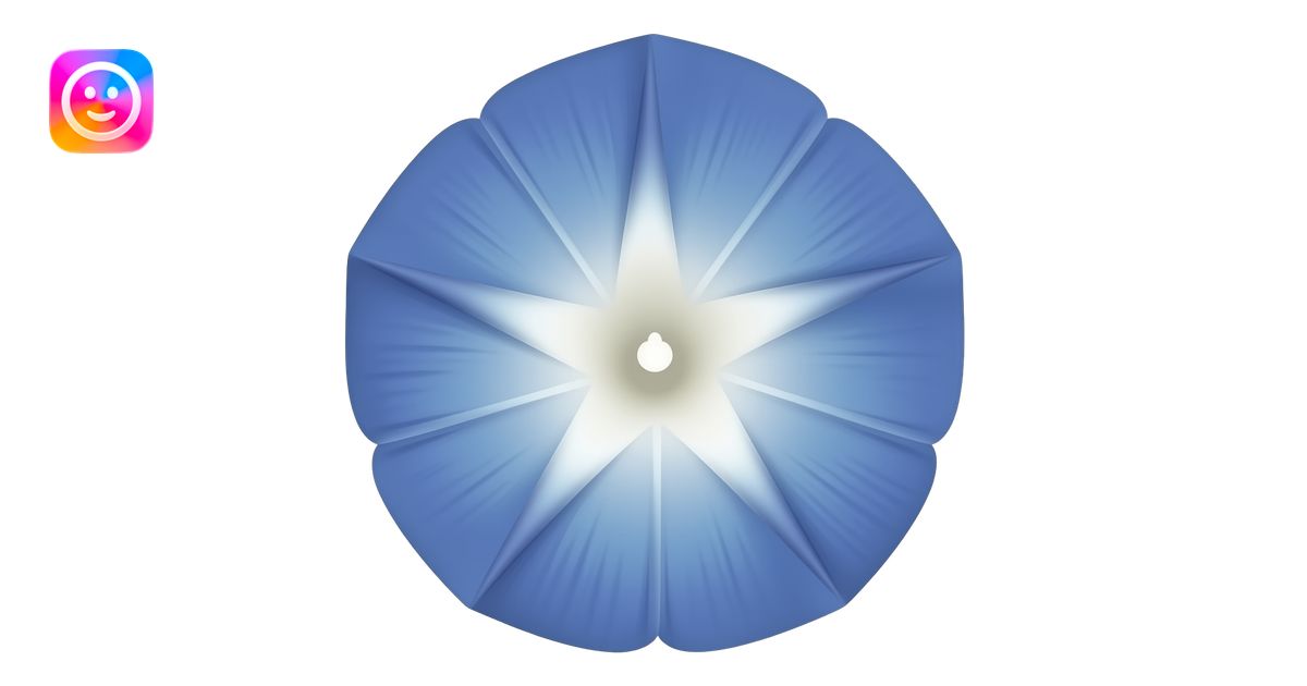 A single morning glory outline no colors or leaves emoji | AI Emoji ...