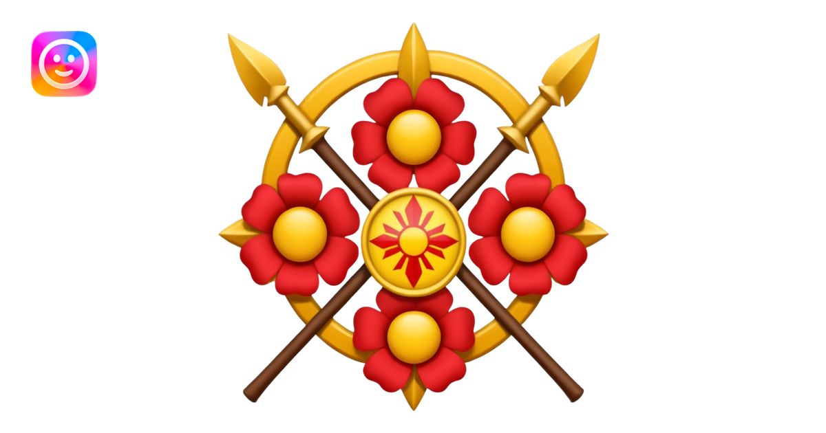 Hazme un emoji con el logo de la falange española con las 5 flechas y ...