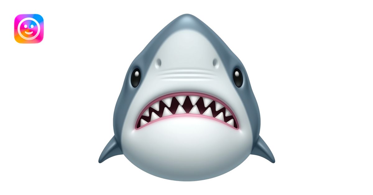 Close up of a sharks bellybutton emoji | AI Emoji Generator