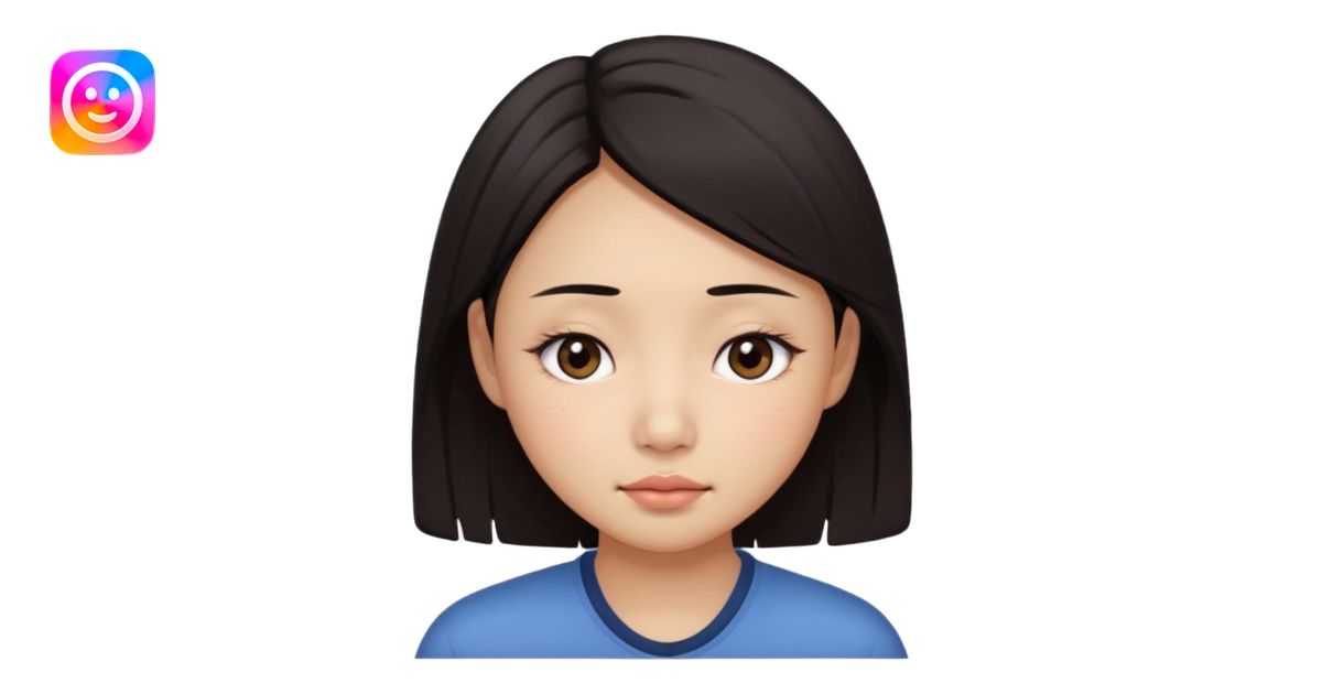 dark circles eyes sleepy dimples asian girl emoji | AI Emoji Generator