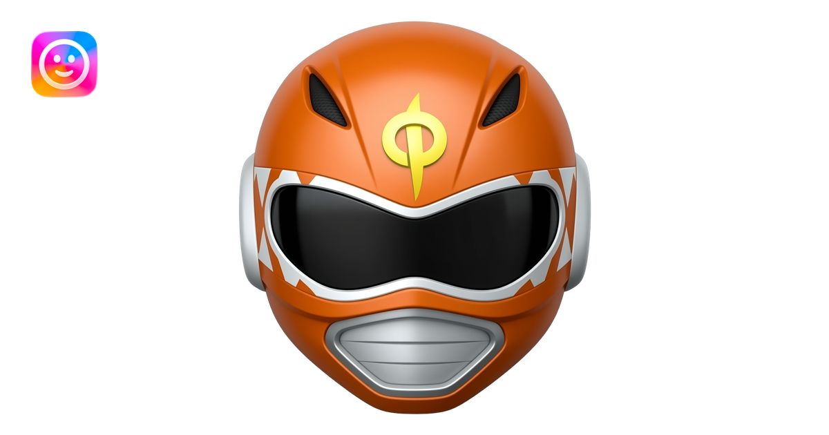 Orange snake power ranger helmet emoji | AI Emoji Generator