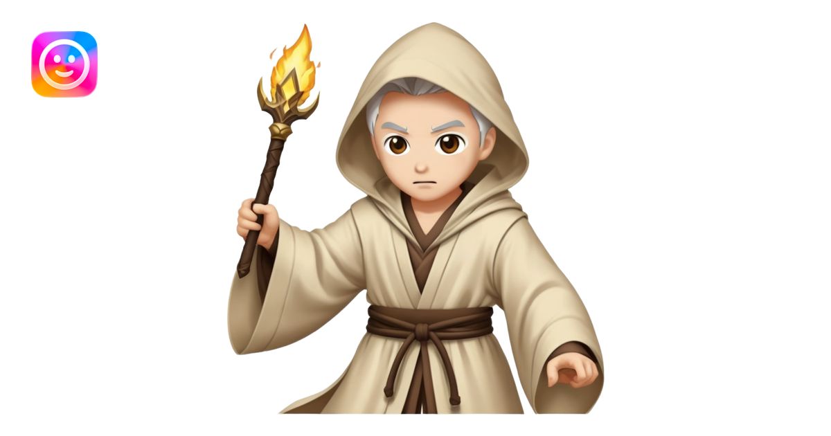 Sukuna from Jujutsu Kaisen fighting a wizard emoji | AI Emoji Generator