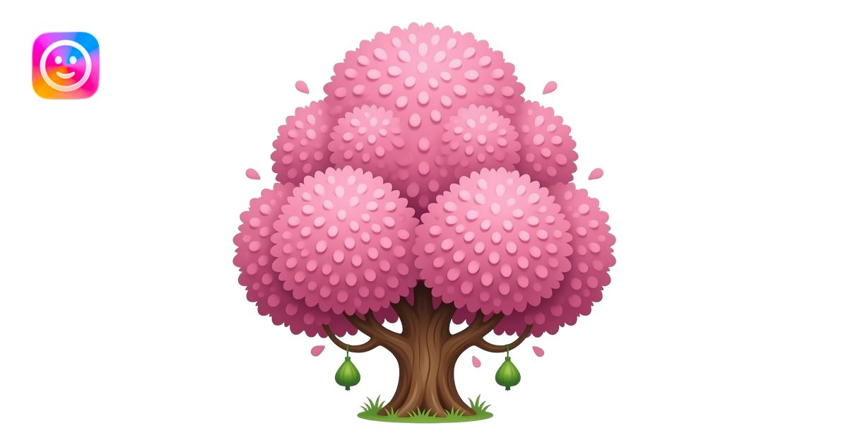 Pink Truffula tree emoji | AI Emoji Generator