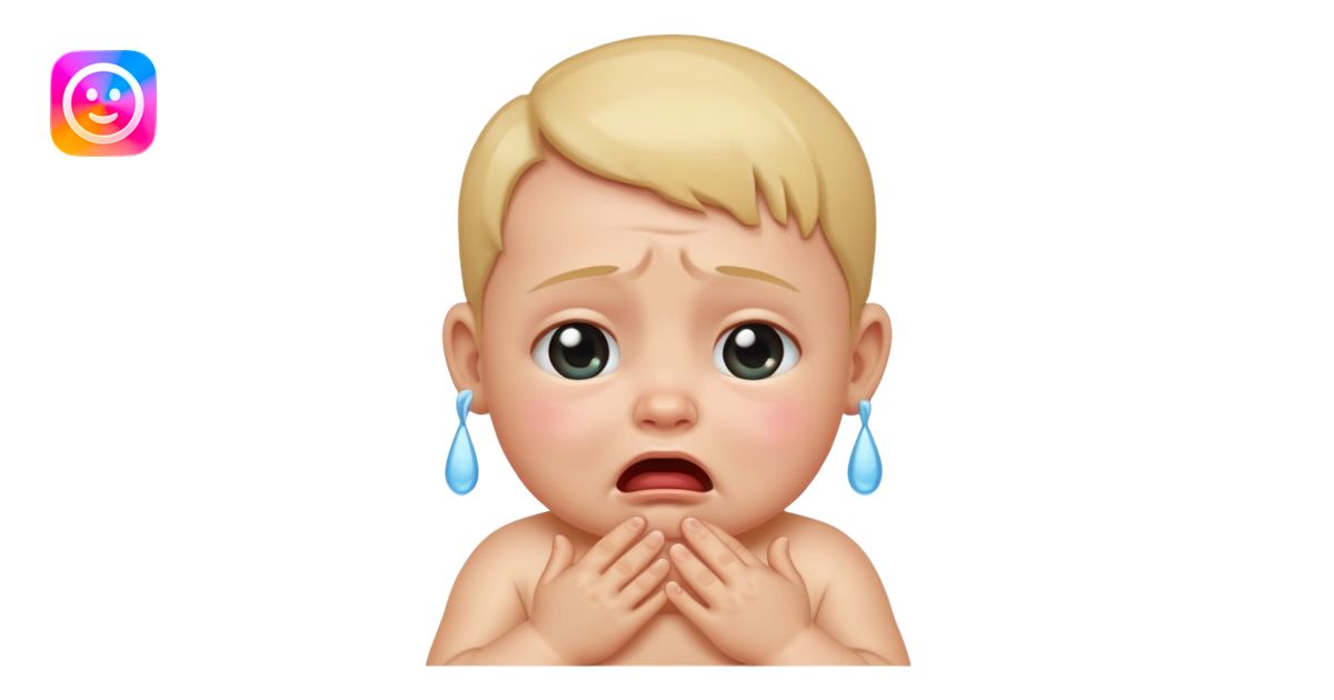 One baby crying emoji | AI Emoji Generator