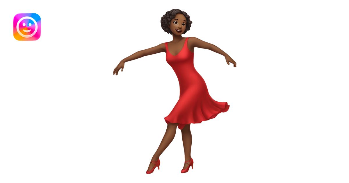 woman red dress dance emoji | AI Emoji Generator