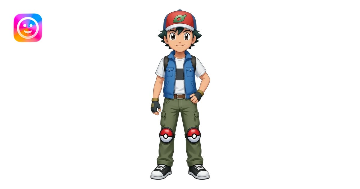 Ash Ketchum trainer long cargo pants, the knee pads should be pokemon ...