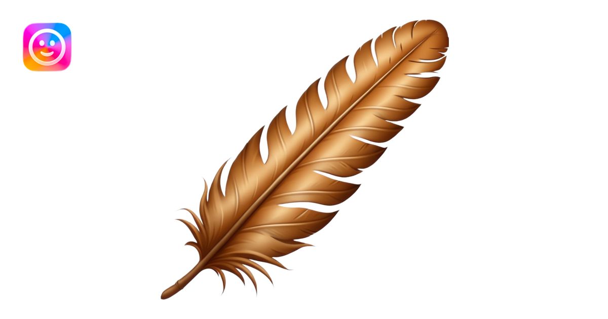 Feather with Kori pattern emoji | AI Emoji Generator