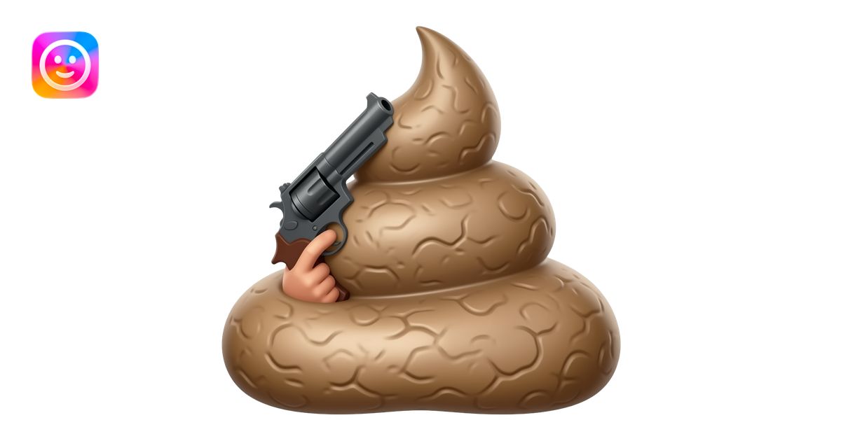 poop with a gun emoji | AI Emoji Generator