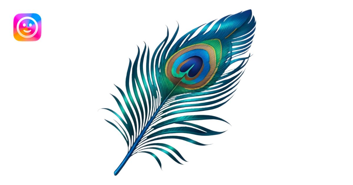 create a single peacock feather emoji emoji | AI Emoji Generator