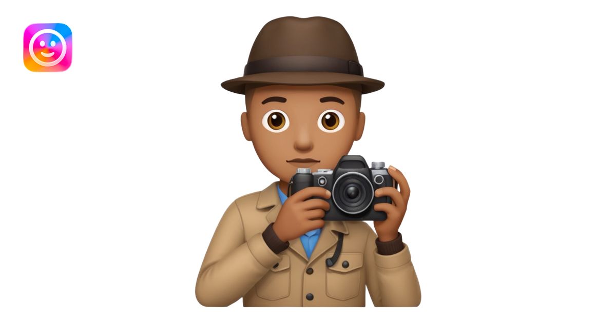photographer looking into a camera emoji | AI Emoji Generator