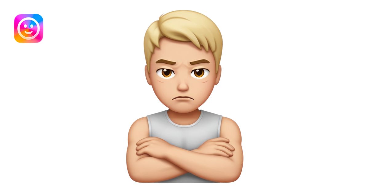 sad arms crossed pouting emoji emoji | AI Emoji Generator