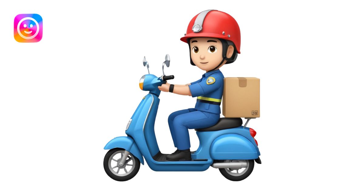 Scooter delivery emoji | AI Emoji Generator