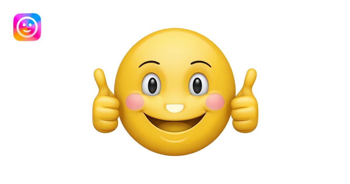 smiley face with two thumbs up hands normal emoji in keyboard smiley ...