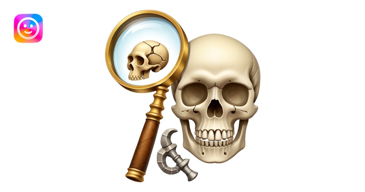 An icon showing a skull and ancient artifacts, representing ...