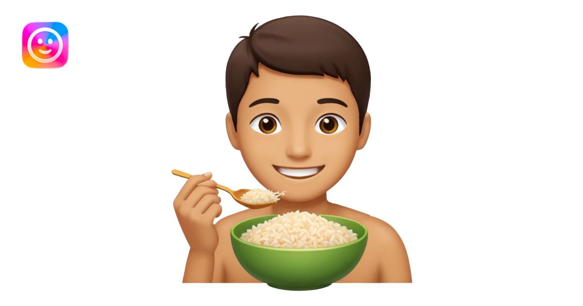 eating rice emoji | AI Emoji Generator