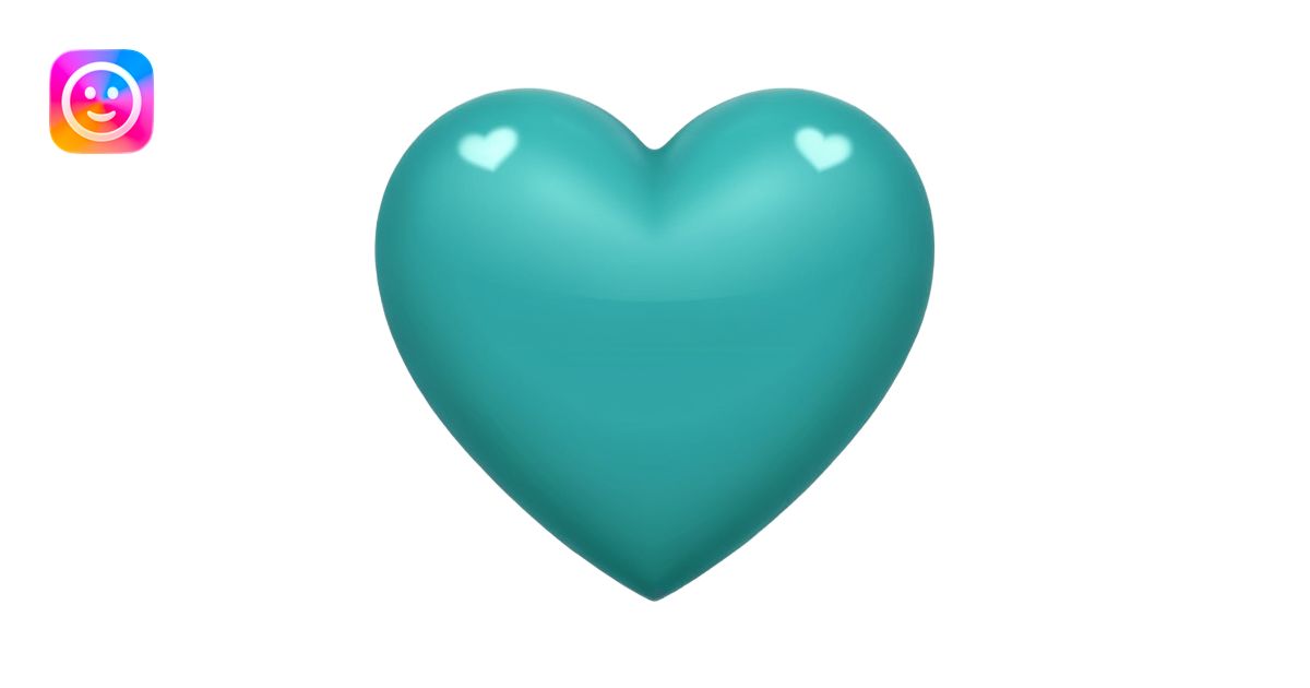 Corazón turquesas oscuro, más oscuro tirando a. Verde un poco mas ...