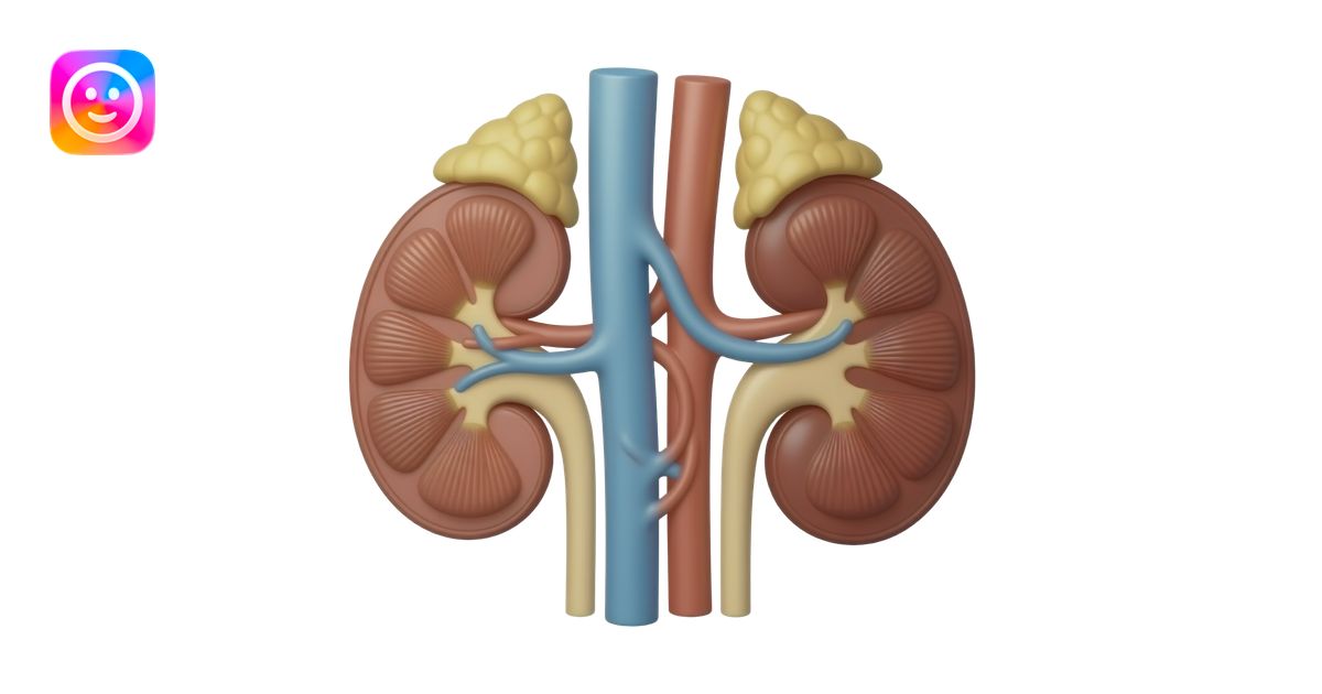 CREAME UN EMOJI DE UN RIÑÓN CON ENFERMEDAD RENAL MÁS DURO emoji | AI ...