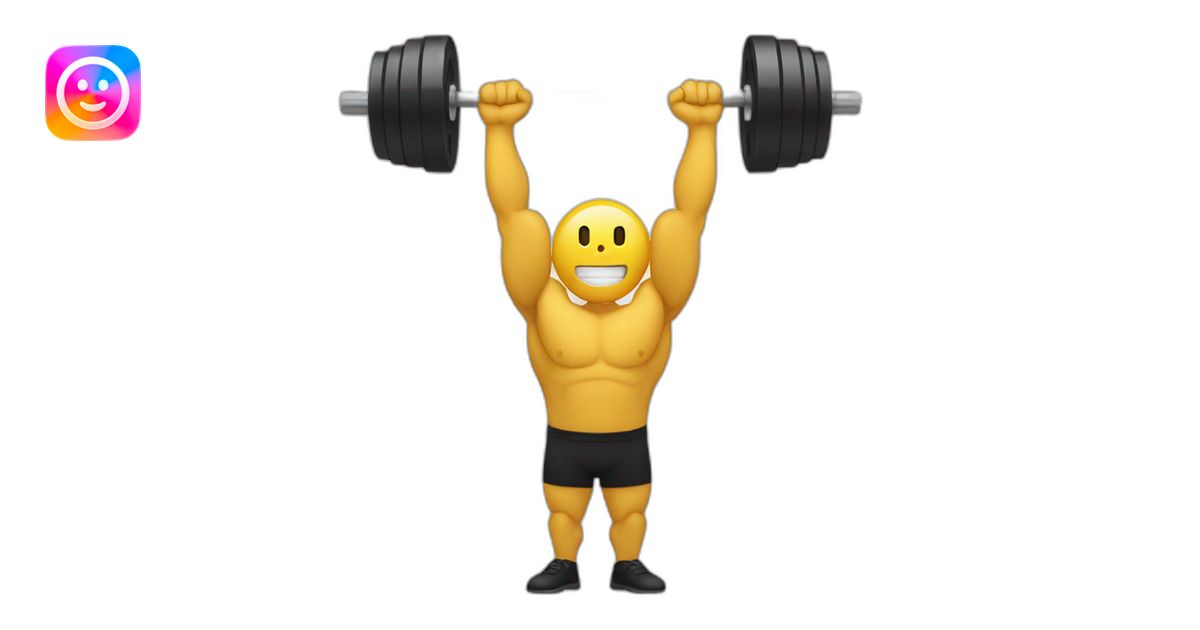 lifting a dumbell with one arm emoji | AI Emoji Generator
