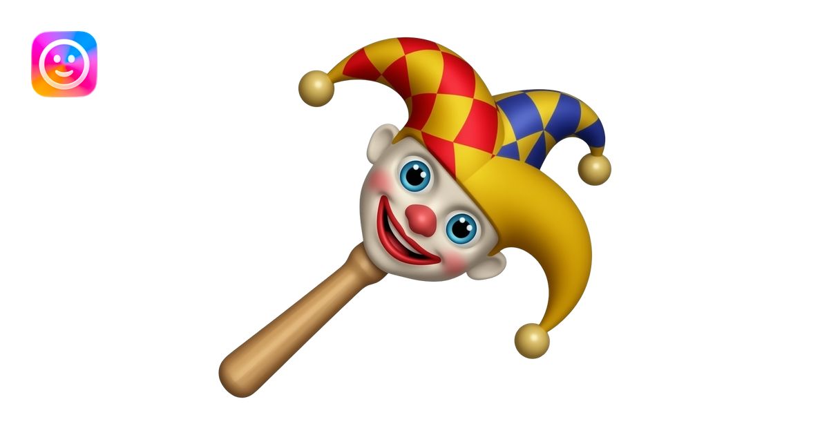 court jester rattle just the object without man emoji | AI Emoji Generator