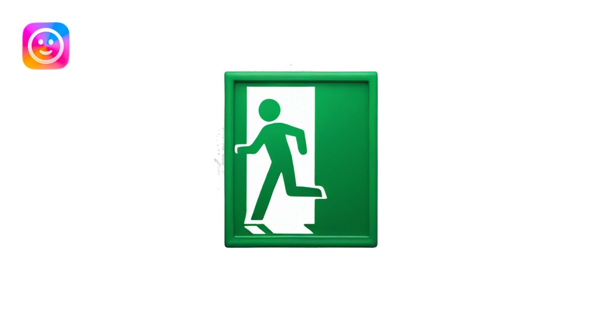 Exit sign emoji | AI Emoji Generator