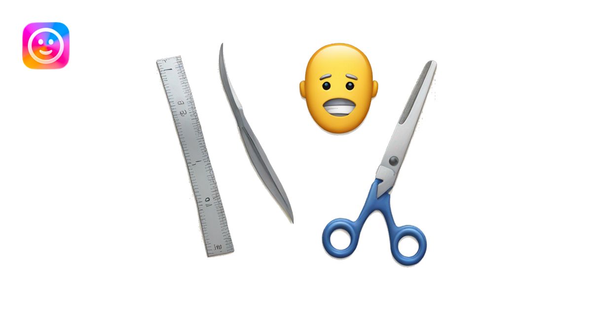 a ruler and a scissors emoji | AI Emoji Generator