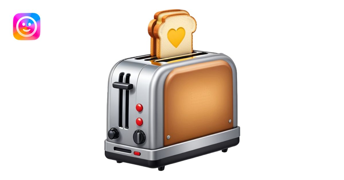 A pixel art emoji of a toaster, rendered in a retro 8-bit style with ...