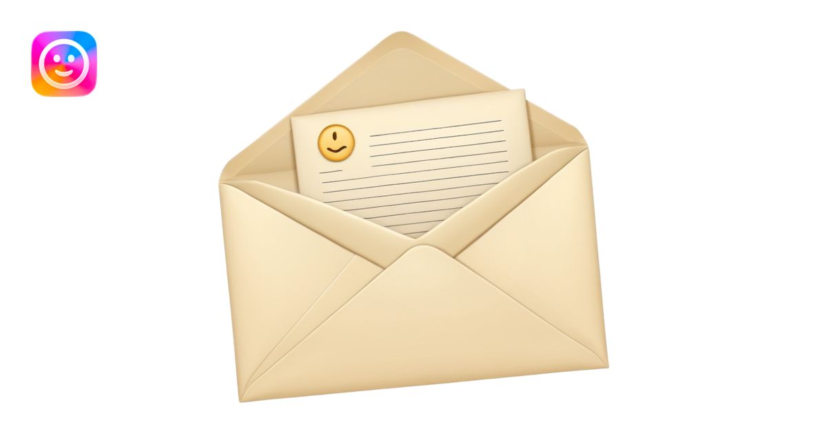 letter in an envelope emoji | AI Emoji Generator