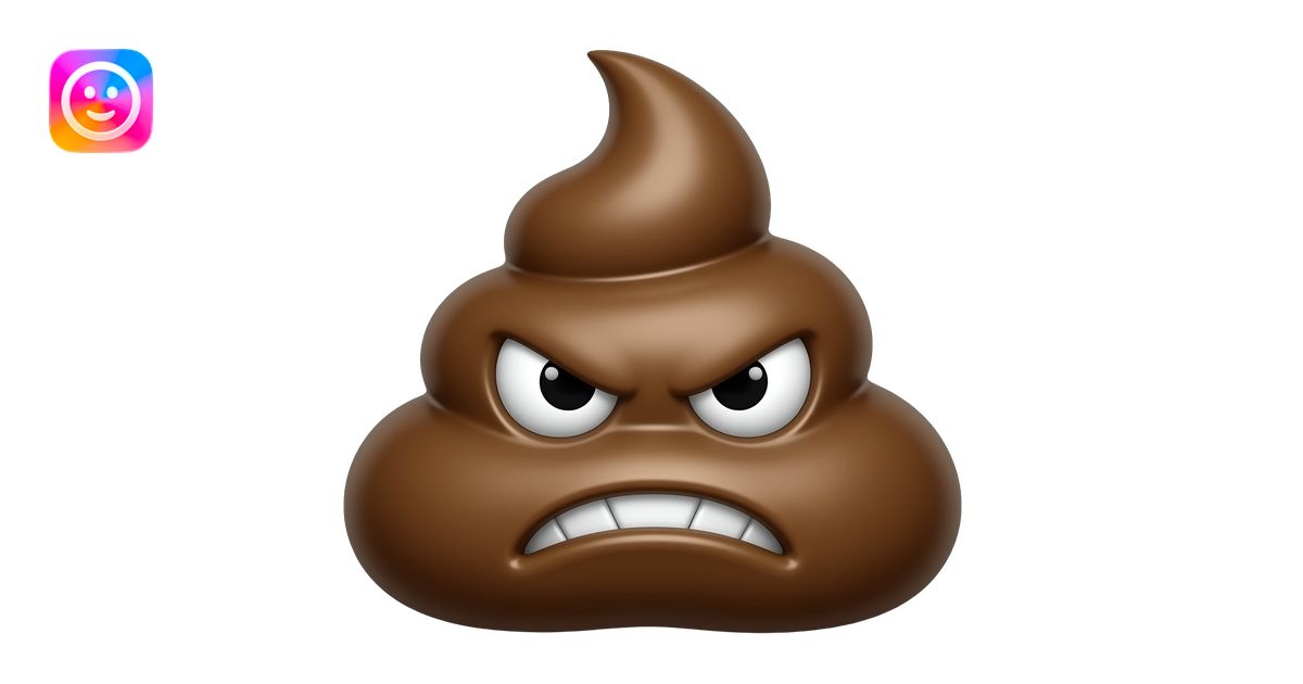 brown looks like poo but with a evil face emoji | AI Emoji Generator