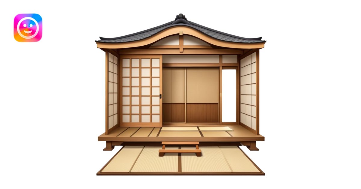Traditional Japanese house with wooden structure, sliding shoji doors ...