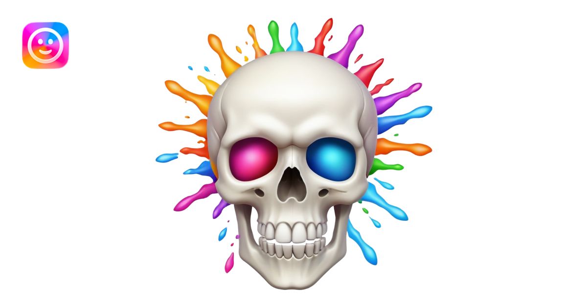 Skull emoji+ exploding head emoji emoji | AI Emoji Generator