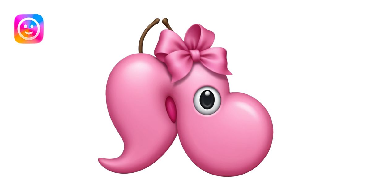 Laço rosa coquete emoji | AI Emoji Generator
