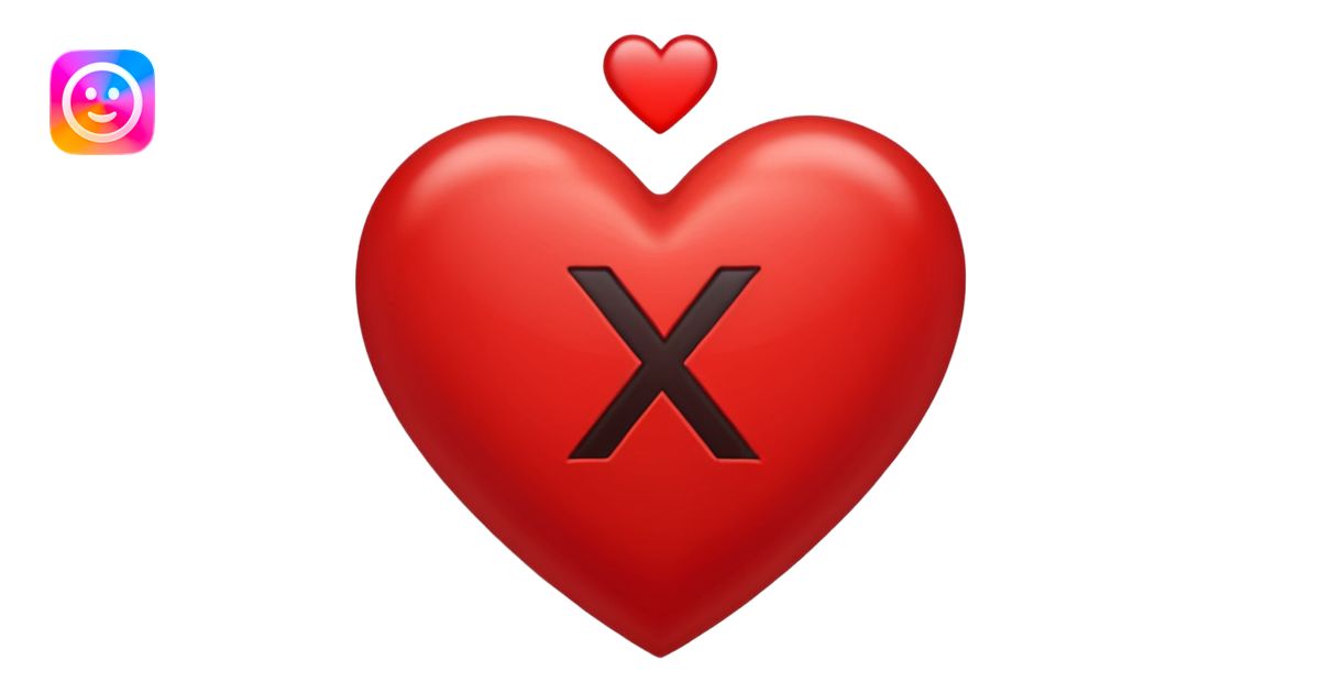 Corazón con la letra X emoji | AI Emoji Generator