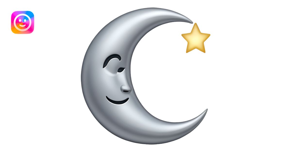 Crescent moon emoji | AI Emoji Generator