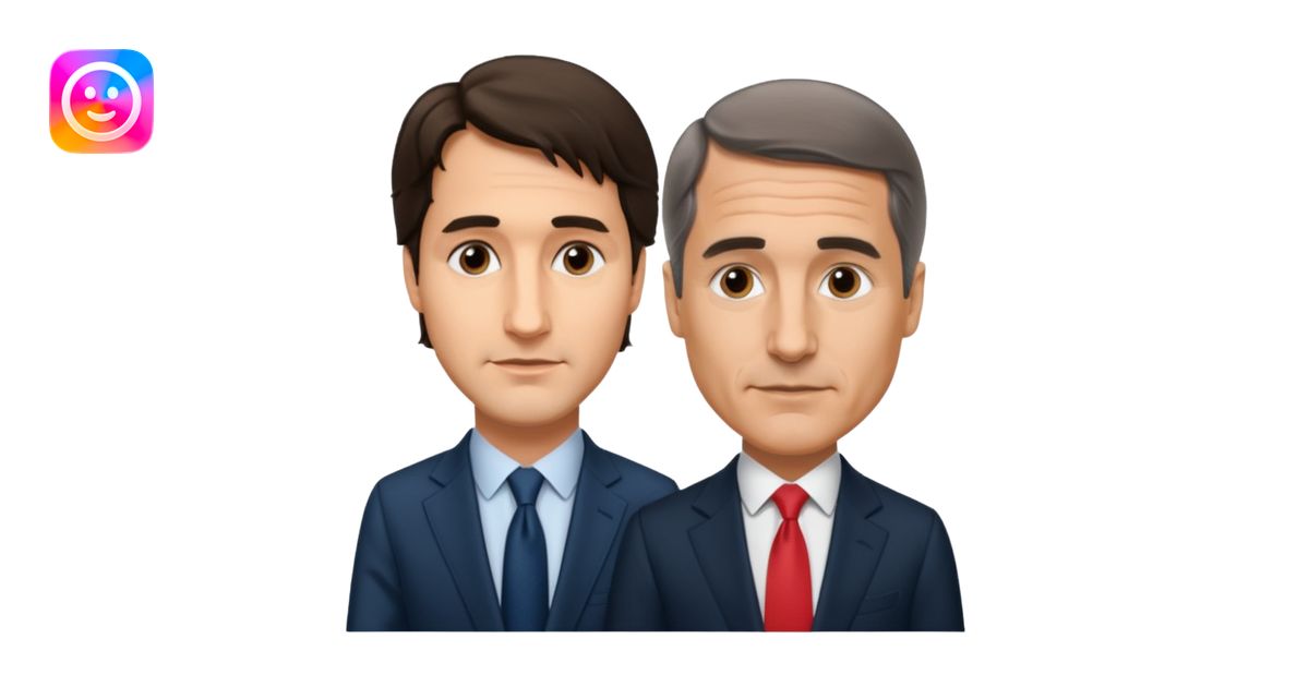 Justin Trudeau vs Mark Carney emoji | AI Emoji Generator