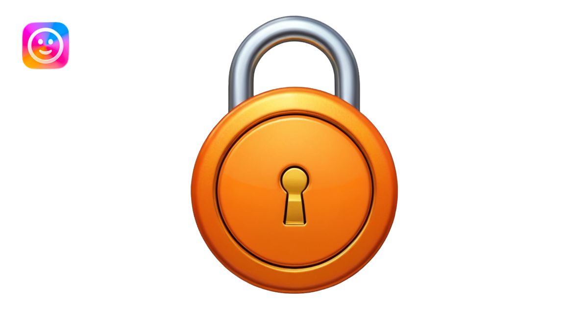 Orange lock emoji | AI Emoji Generator