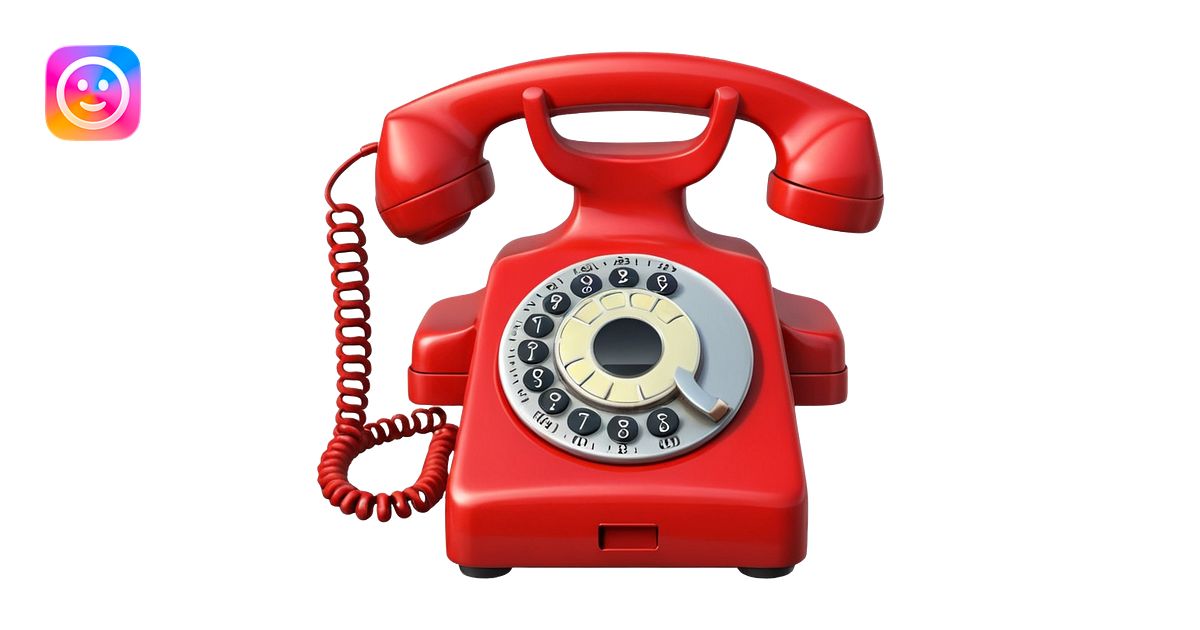 an old red phone emoji emoji | AI Emoji Generator