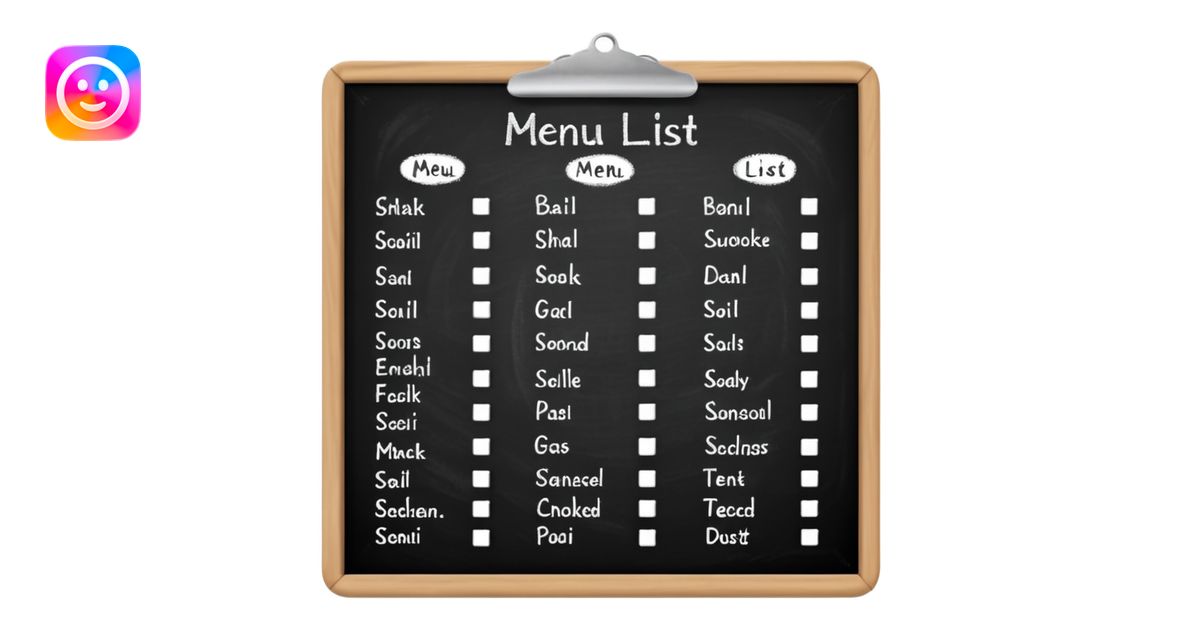 menu list emoji | AI Emoji Generator