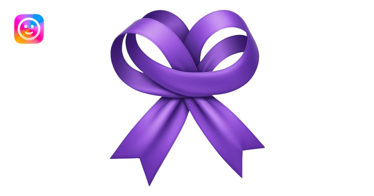 Purple ribbon emoji emoji | AI Emoji Generator