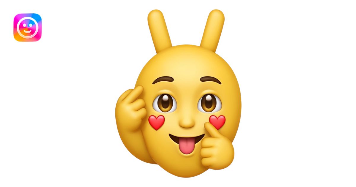 emoji with heart eyes showing middle finger emoji | AI Emoji Generator