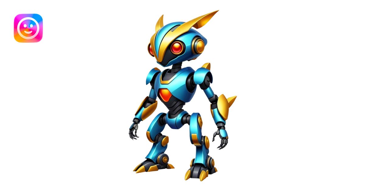 Shiny Epic Edgy Cool Colorful Vibrant Modern Futuristic Robot-Vernid ...