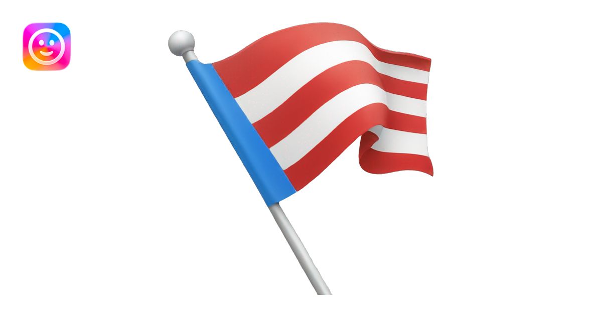 white blue red flag emoji | AI Emoji Generator
