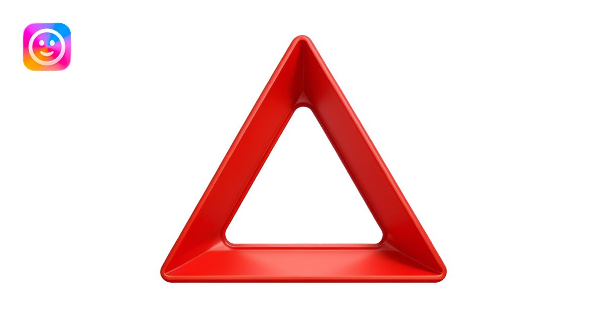 hollow triangle mold red color emoji | AI Emoji Generator