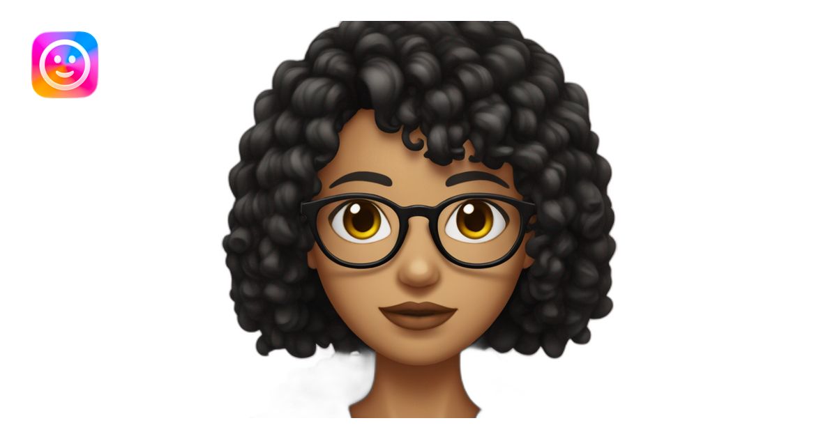 Chica con cabello rizado color negro, piel morena y que use lentes y ...